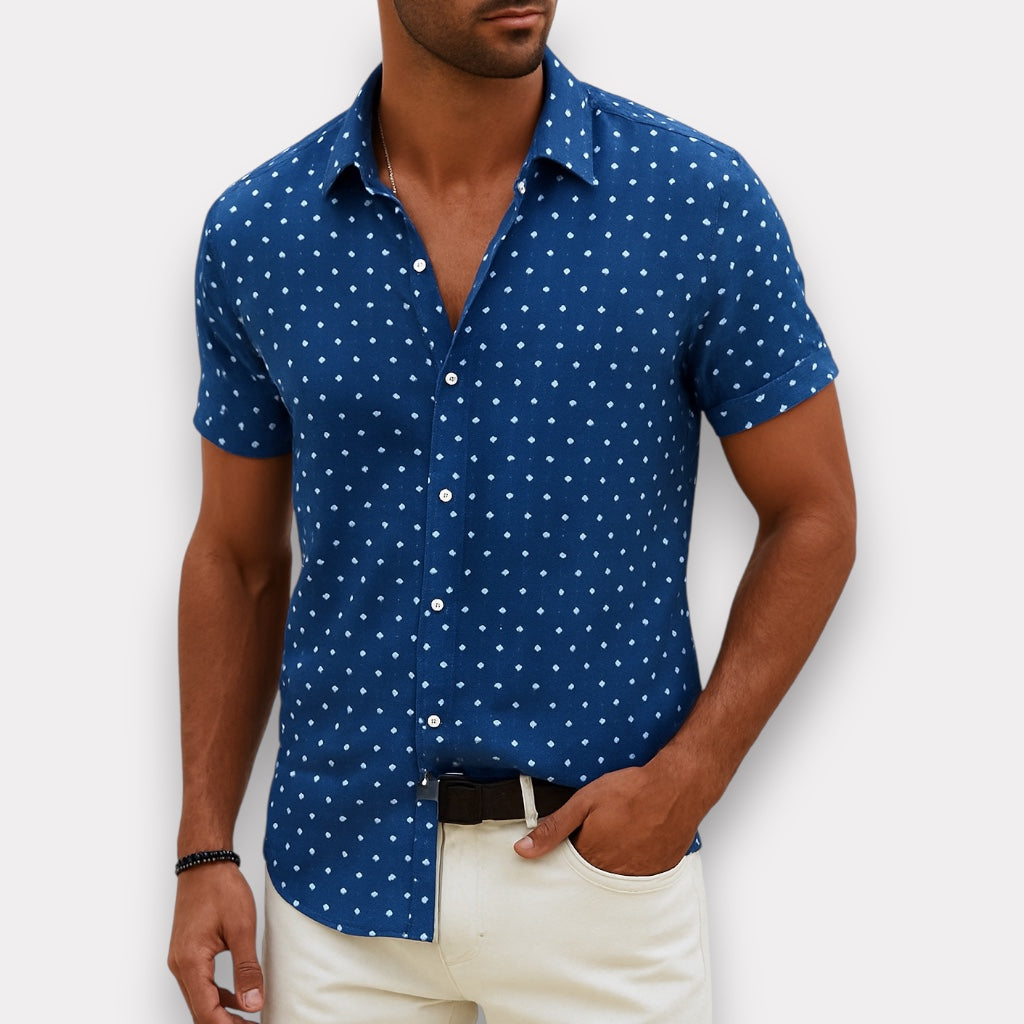 Downtown Dot Button Up-John Harden