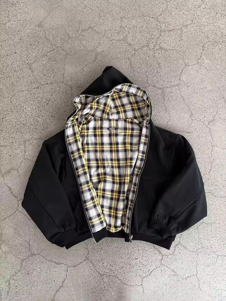 Drift Reversible Plaid Zip-Up