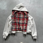Drift Reversible Plaid Zip-Up