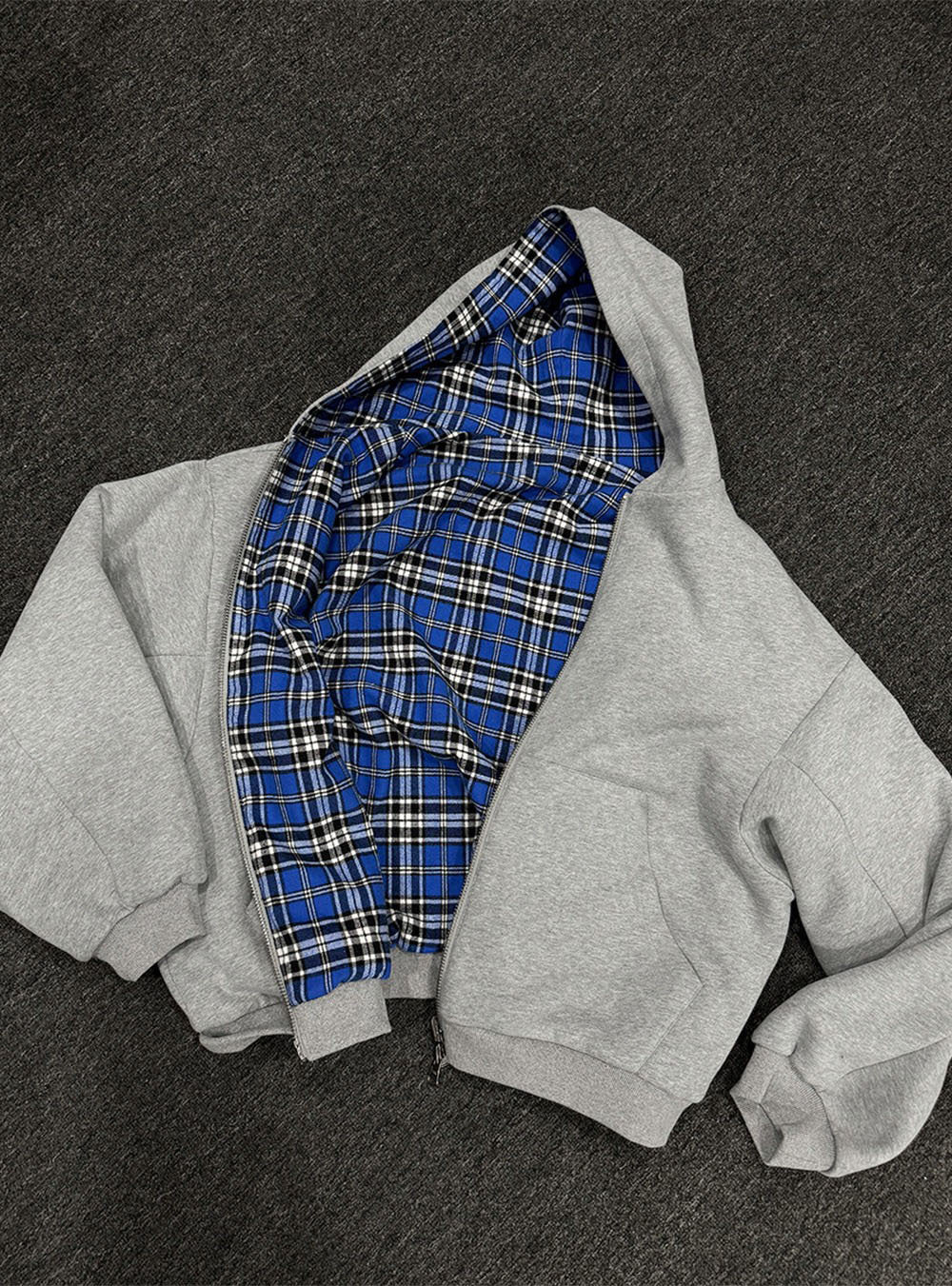 Drift Reversible Plaid Zip-Up