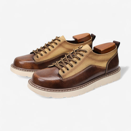 Alderfield Full Grain & Canvas Oxford