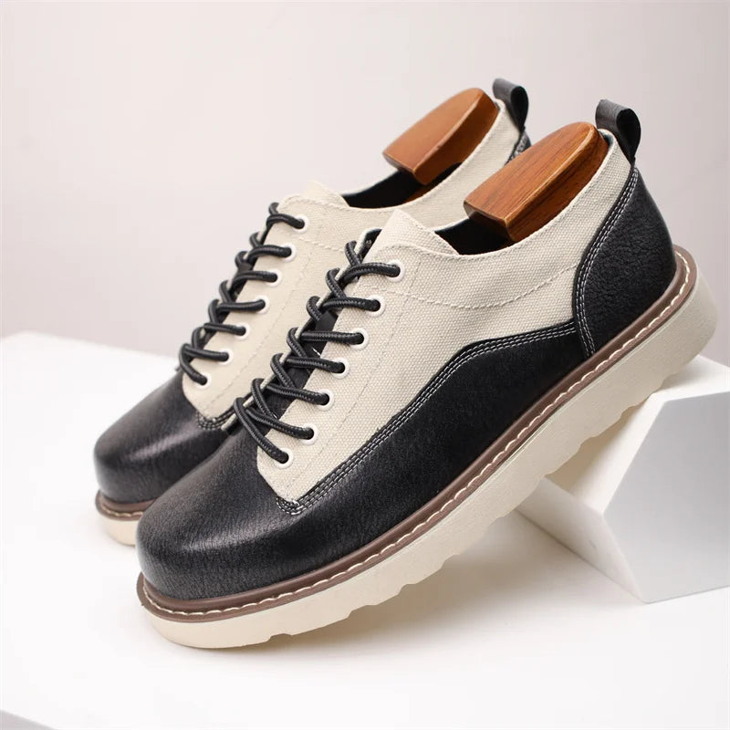Alderfield Full Grain & Canvas Oxford