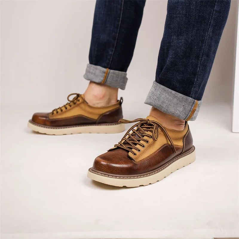 Alderfield Full Grain & Canvas Oxford