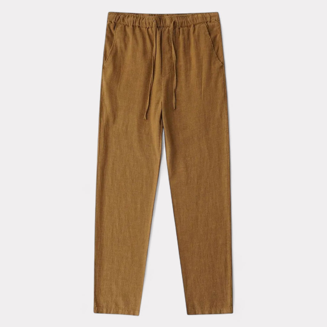Classic Straight Linen Trousers