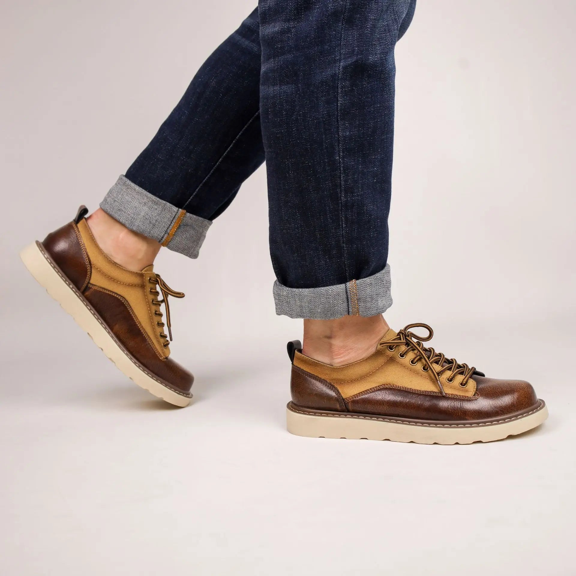 Alderfield Full Grain & Canvas Oxford
