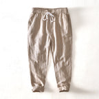Summer cotton and linen all-match striped pants-John Harden