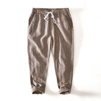 Summer cotton and linen all-match striped pants-John Harden
