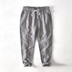 Summer cotton and linen all-match striped pants-John Harden