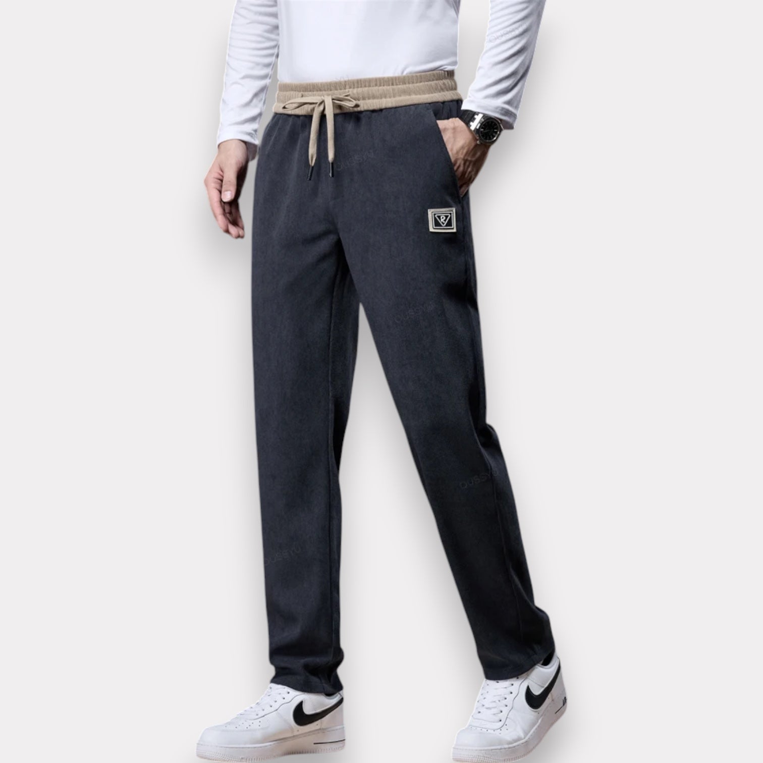 Baxter Corduroy Comfort™ Trousers-John Harden