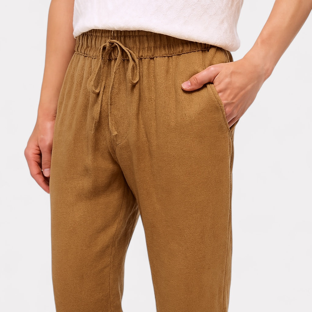 Classic Straight Linen Trousers
