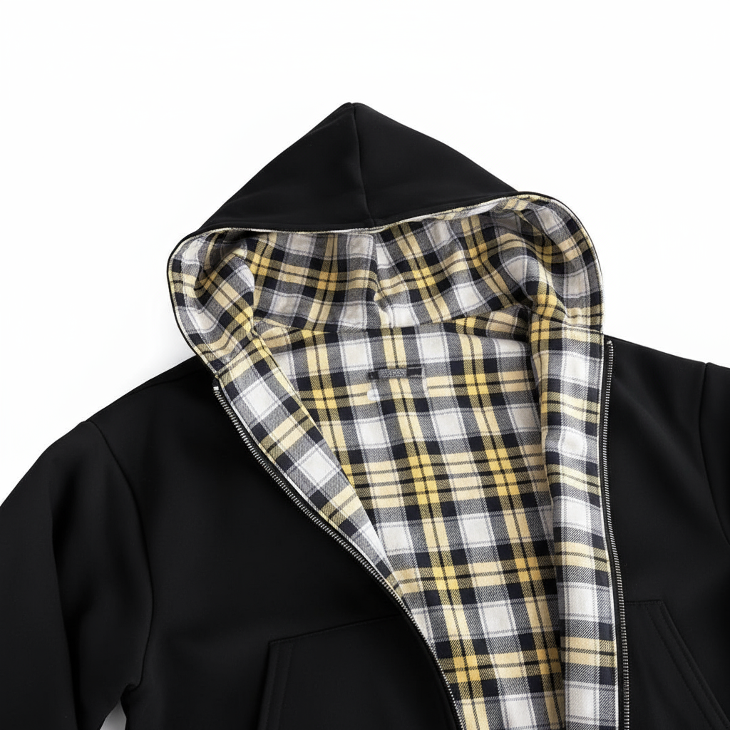 Drift Reversible Plaid Zip-Up