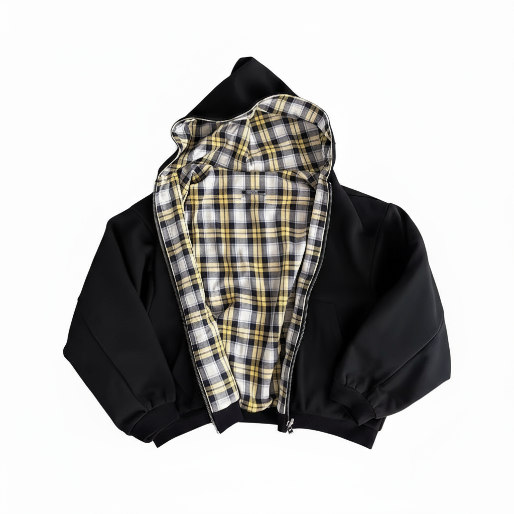 Drift Reversible Plaid Zip-Up