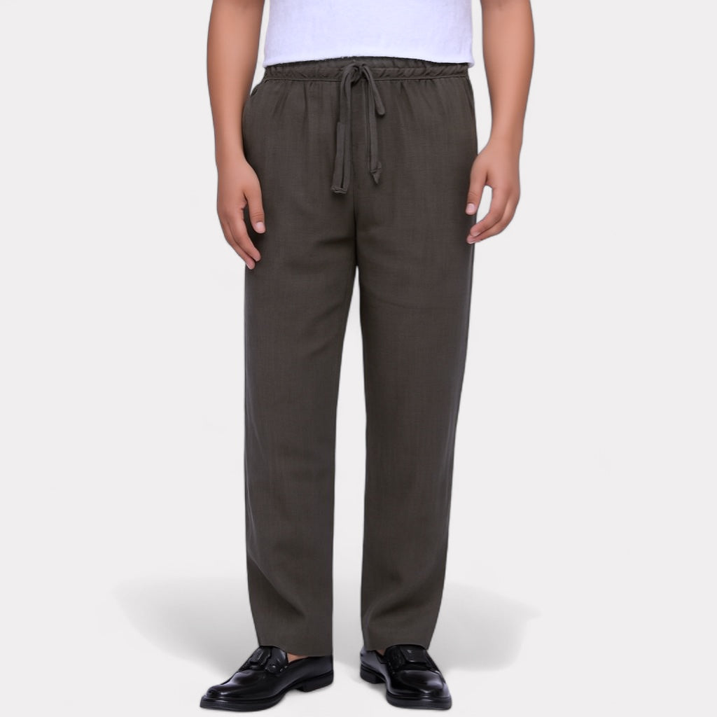 Classic Straight Linen Trousers