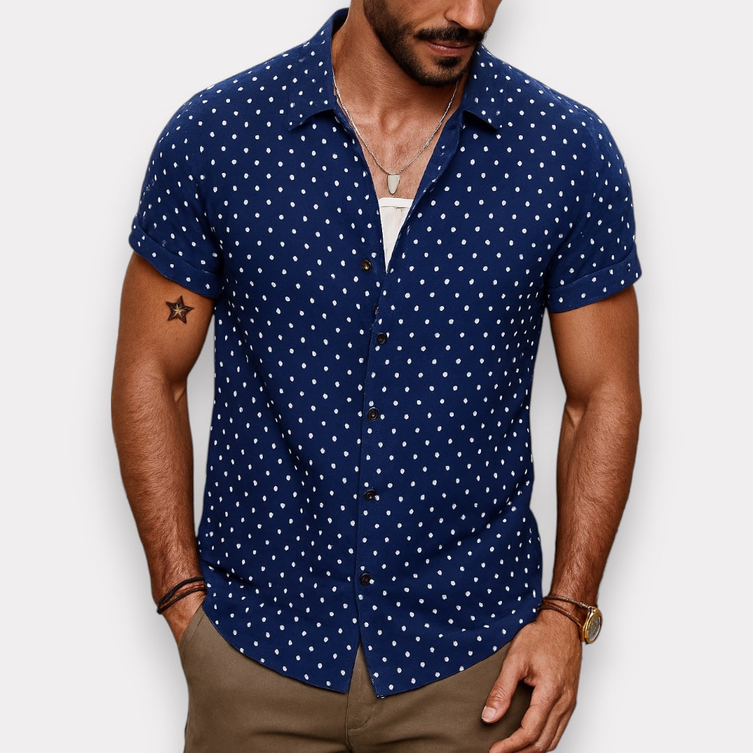 Downtown Dot Button Up-John Harden
