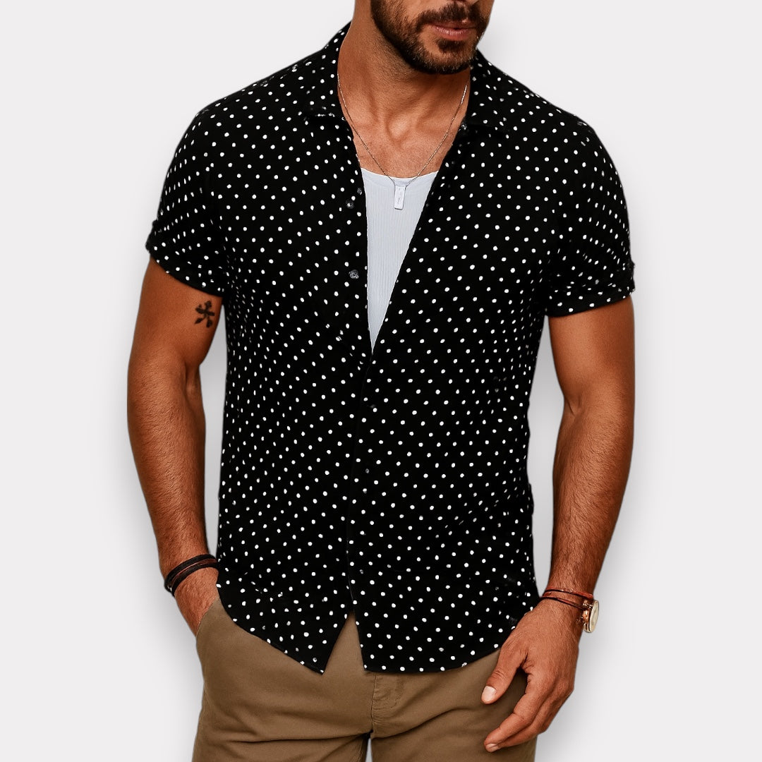 Downtown Dot Button Up-John Harden